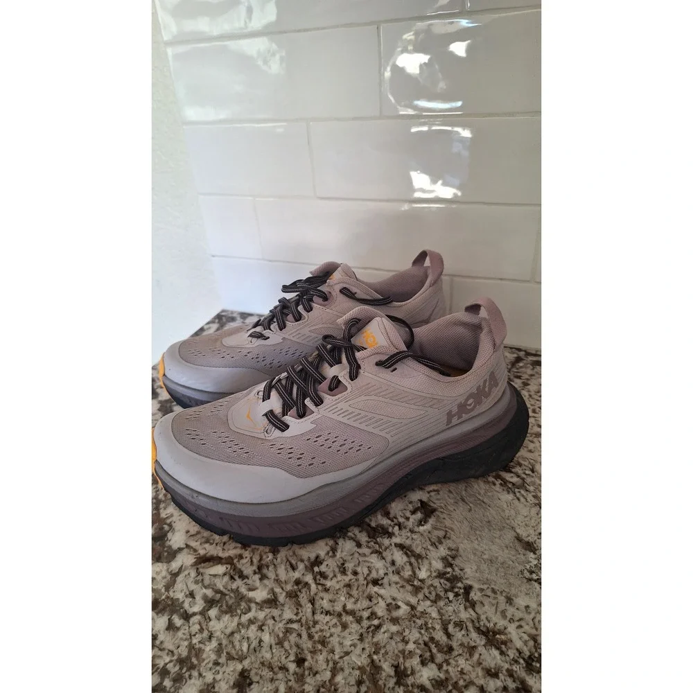 Hoka One One Stinson ATR 6 Womens 8.5 Trail Running Shoes Light Mist Blue Glass